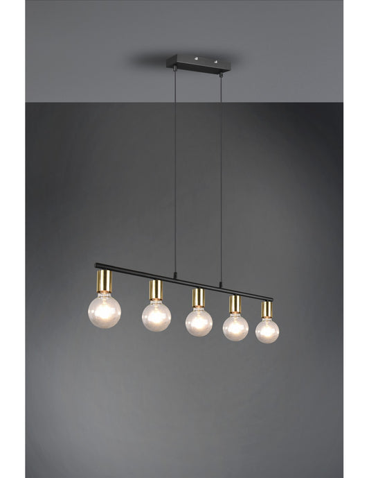 Suspension 5xE27 Vannes Laiton L82 cm Trio Lighting