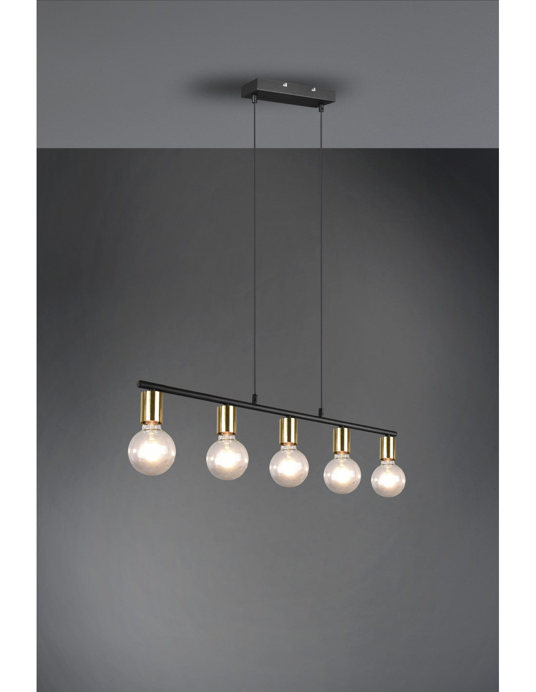 Suspension 5xE27 Vannes Laiton L82 cm Trio Lighting