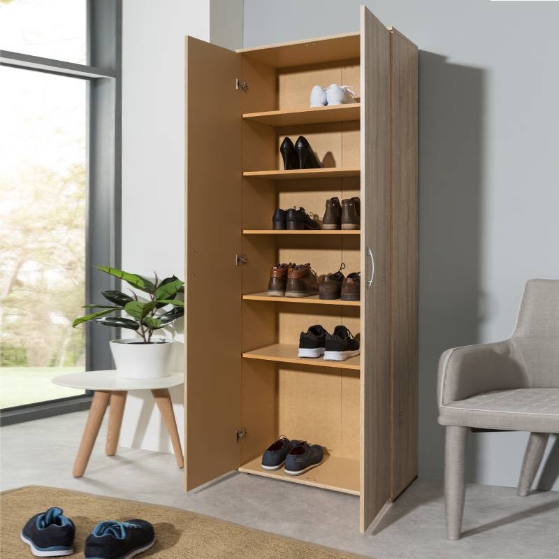 Armoire de chambre Sonoma avec étagères 70 x 34 x 187 h cm