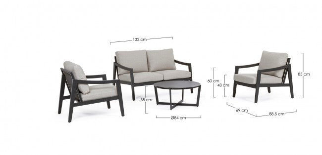 Set4 Salon CC Sirenus Anthracite Yk13