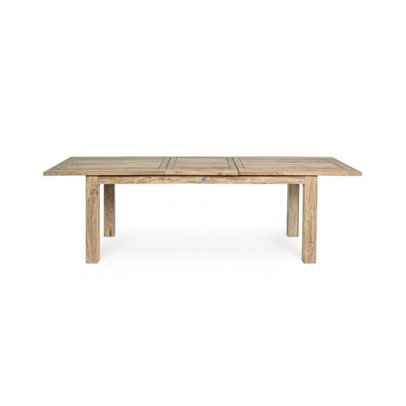 Table d'extérieur rectangulaire en bois de teck FSC 200-260x 100x h 78 cm
