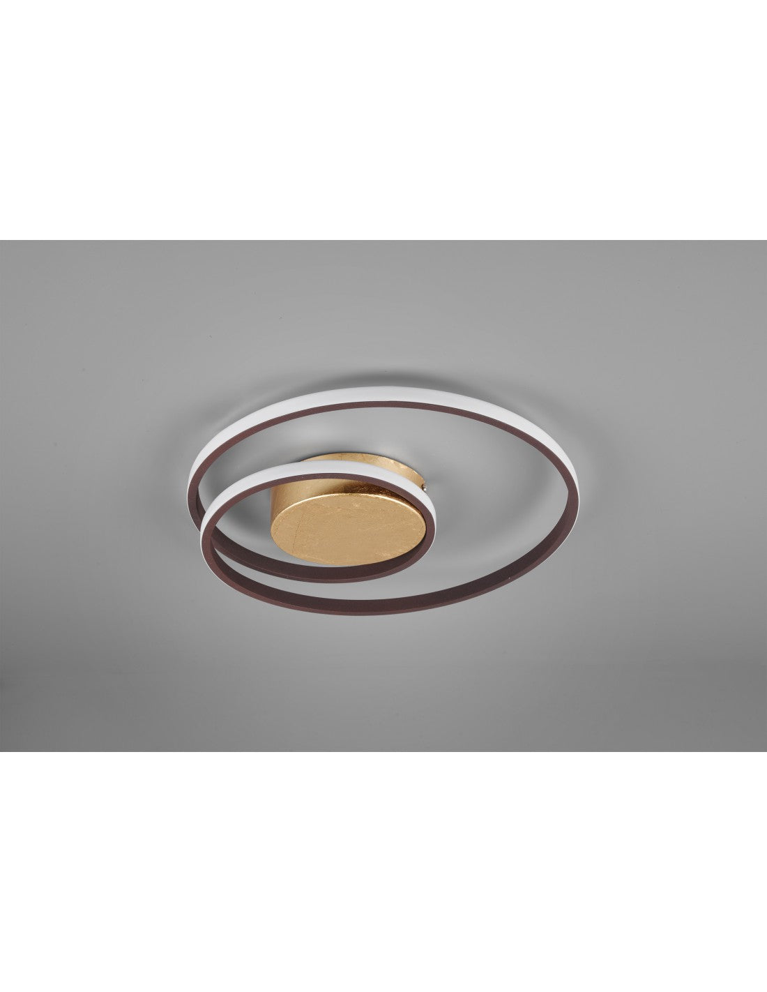 Plafonnier LED Zibal Rusty Spiral 22w Dimmable Ø39 cm Trio Lighting