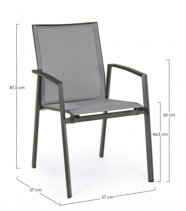 Salon de jardin en aluminium anthracite Cruise