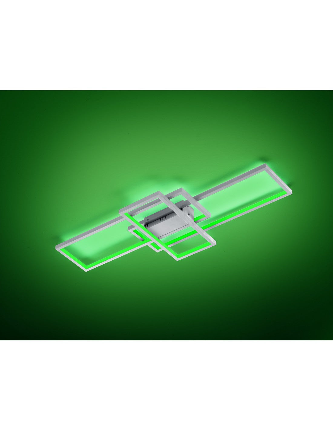 Plafonnier LED Thiago 3 rectangles L104 cm Nichel Trio Lighting