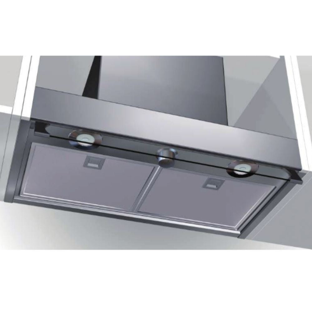 Hotte sous murale en acier inoxydable Samet Keller 90