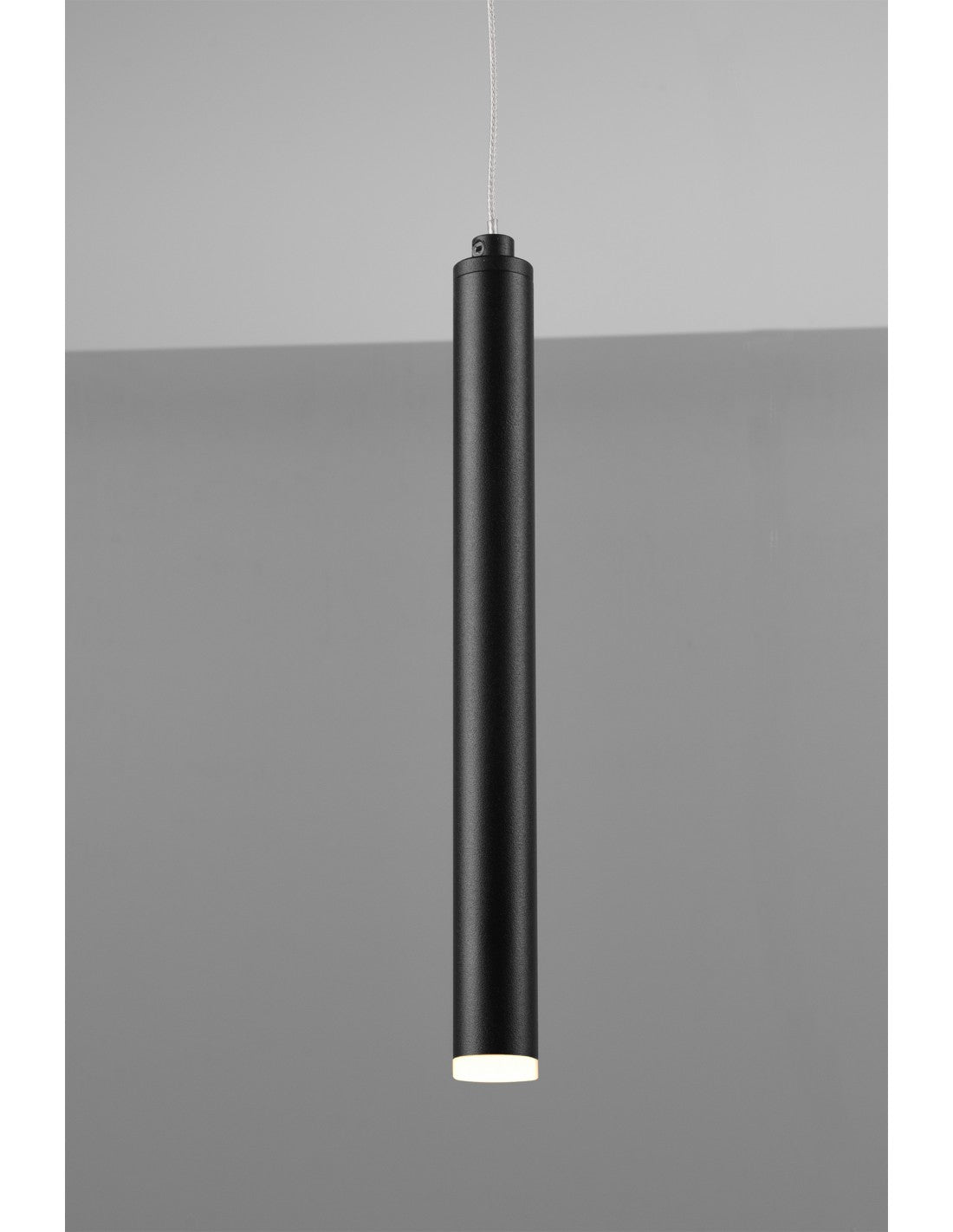 Suspension Tubulaire Moderne 11 Tubes LED Noirs L115 cm Trio Lighting