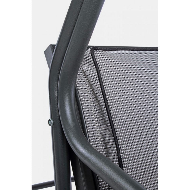 Balançoire deux places en acier Anthracite GRELY 145x120x h185 cm