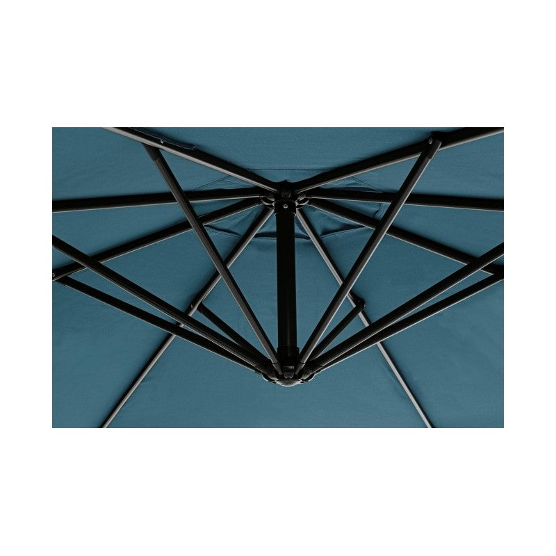 Parasol de jardin avec bras 360° Texas 300x h260 cm Anthracite-Paon