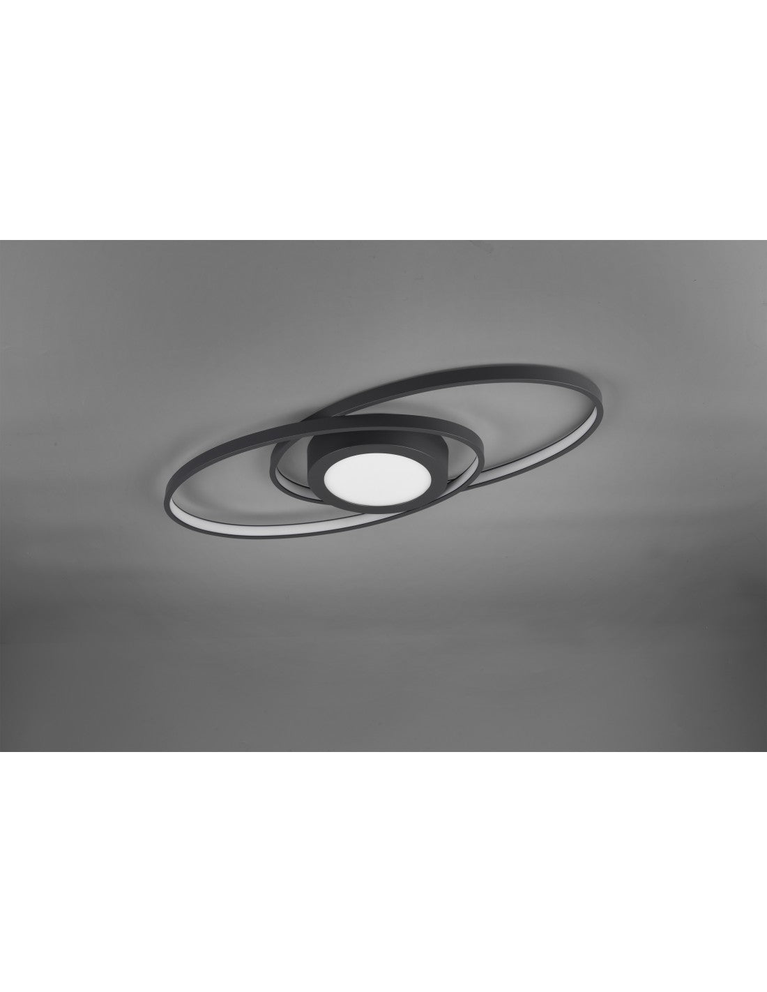 Plafonnier Galaxy Double Spirale Anthracite LED 27w Dimmable Trio Lighting