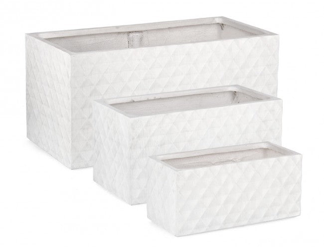 Set3 Vase Pyramide Rett Blanc