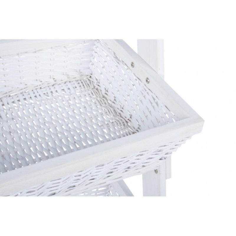 Darik Présentoir 3 Paniers SVAS Blanc 60x45x200h cm