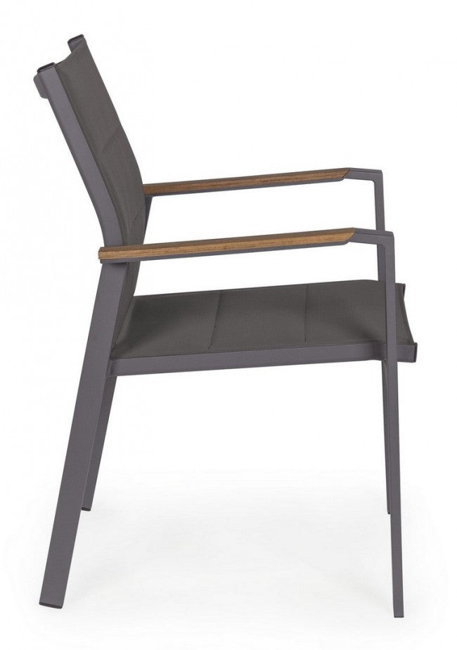 Chaise d'extérieur Kubik en aluminium anthracite