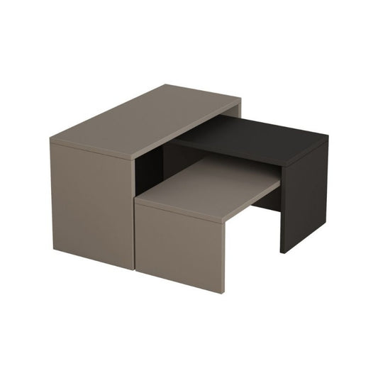 Tables basses Trio en tourterelle anthracite Kanta 65x30xh.39 cm 
