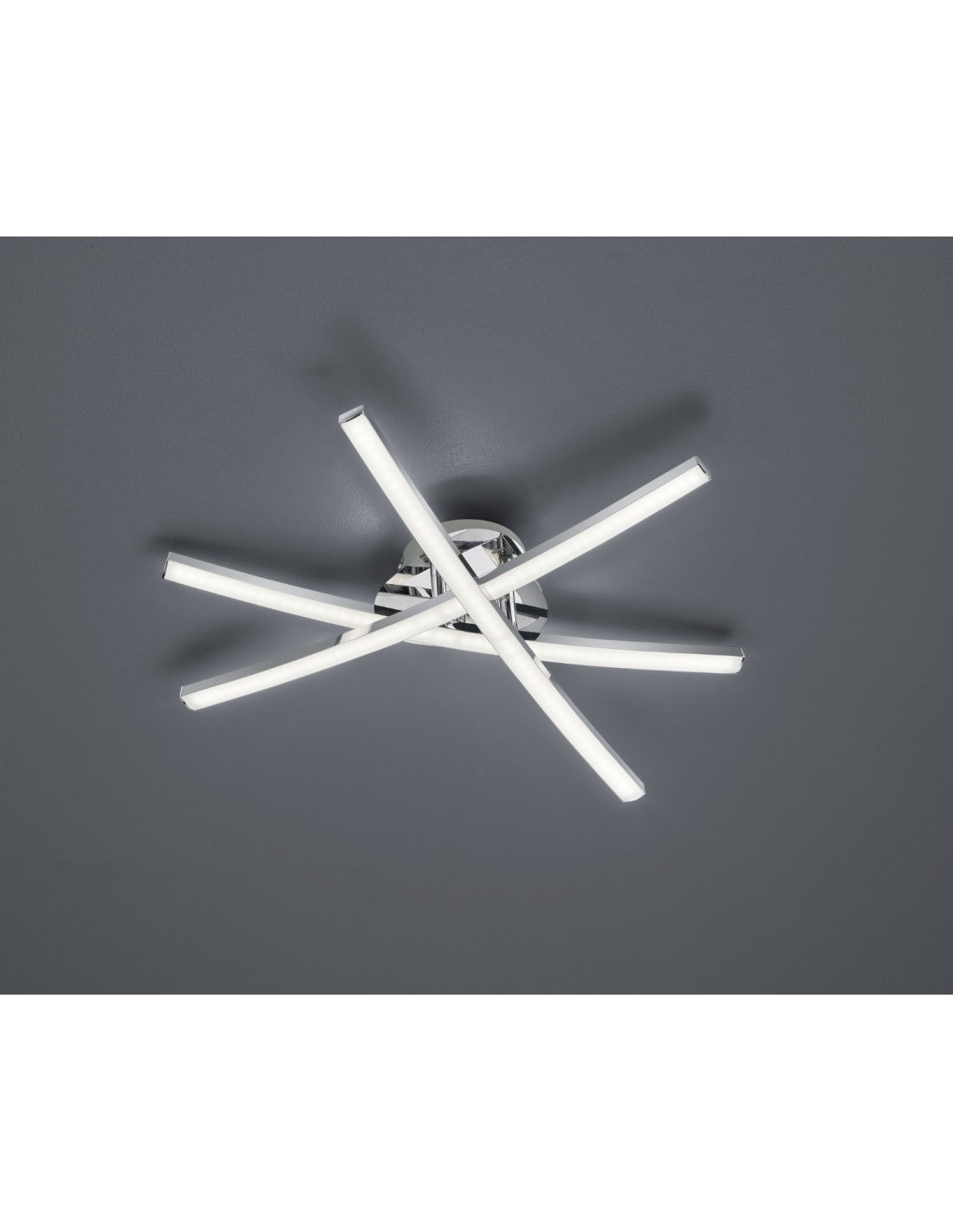 Plafonnier Moderne Capella 3 Tiges LED Chromées Ø50 cm Trio Lighting