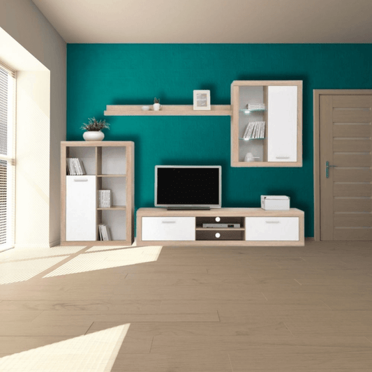 Salon moderne Sunset Sonoma Oak et Blanc