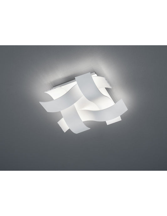 Plafonnier carré Ruby moderne dimmable LED blanc L35 cm Trio Lighting