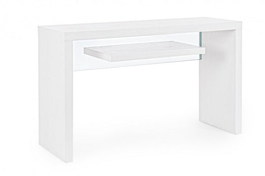 Console Bois Ligne 2P Blanc 120X40
