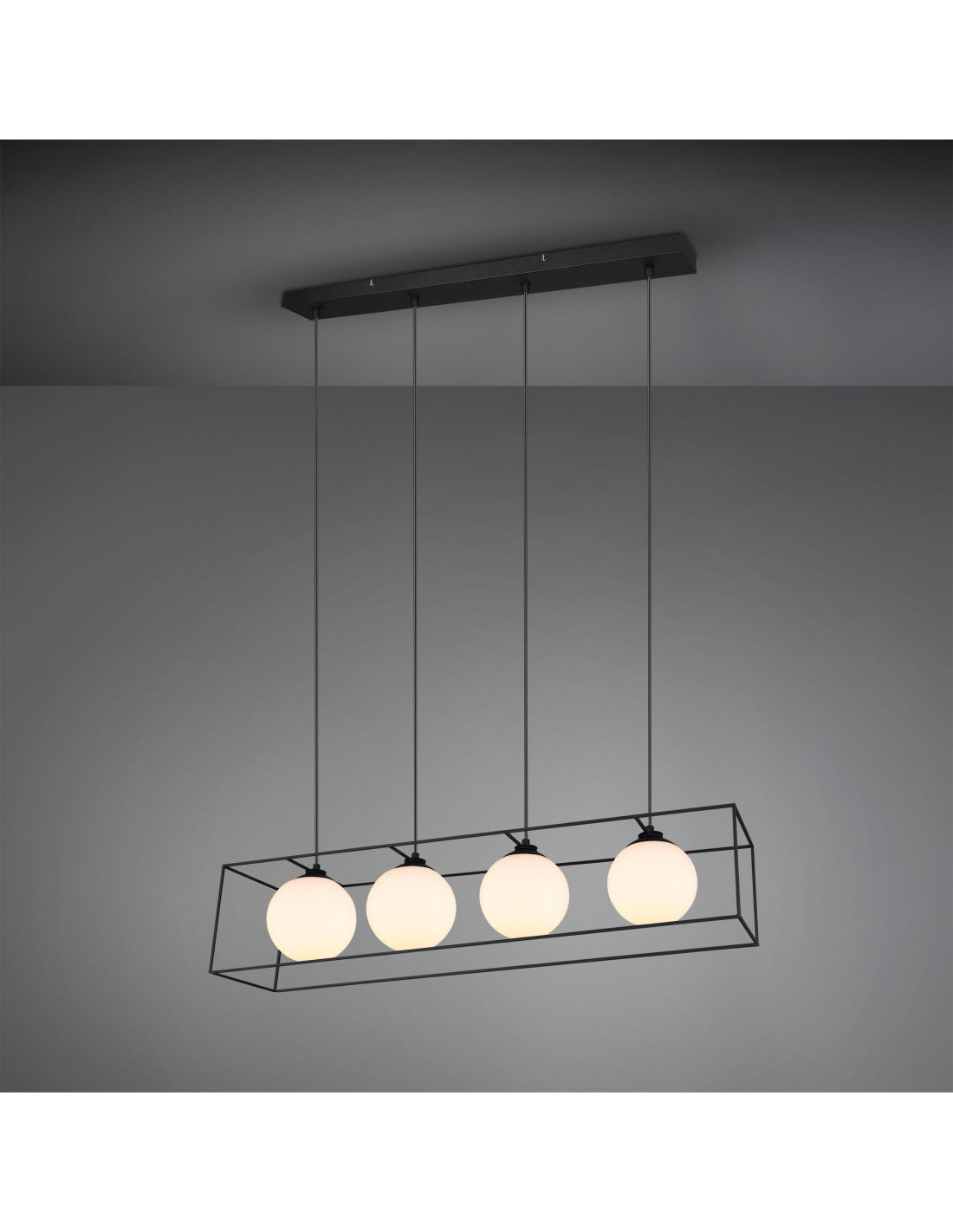 Cage Suspension 4xE14 Noir Mat L100 cm Trio Lighting