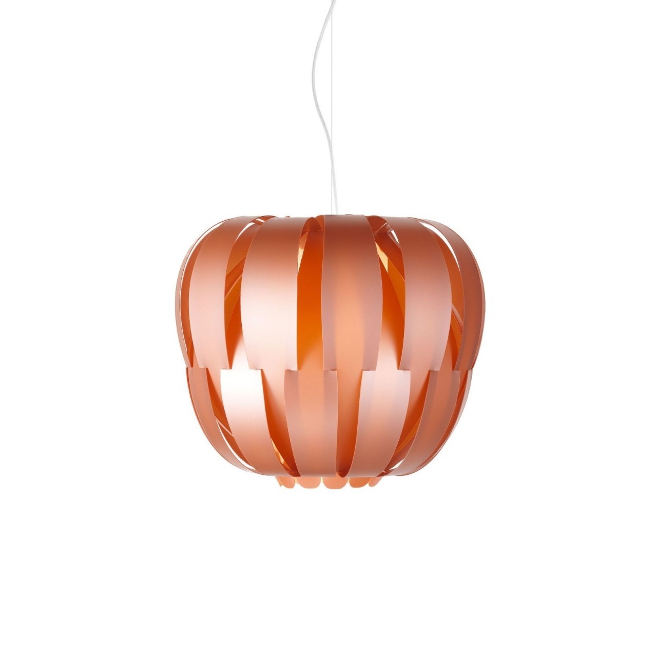 Suspension 3 Lumières Cuivre en Métal Chromé Cm. 75x60h