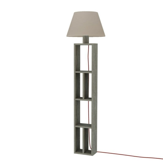 Lampadaire en bois avec bibliothèque Giorno 23,5x15xh.163,5 cm. 