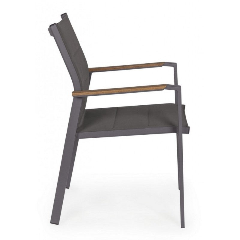 Chaise d'extérieur Kubik en aluminium anthracite