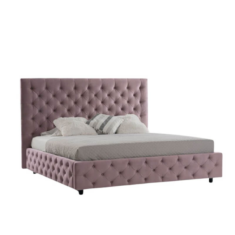 Lit double rangement Sondrio rose