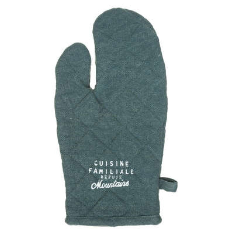 Gant et manique Wilde, couleur bleu canard