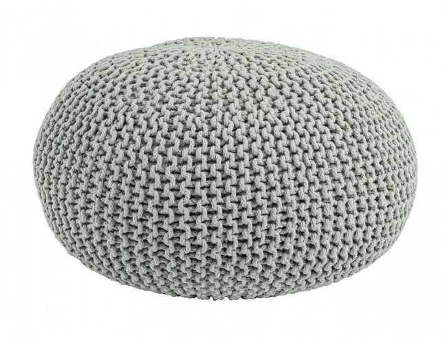 Pouf tressé menthe Bizzotto 80 cm