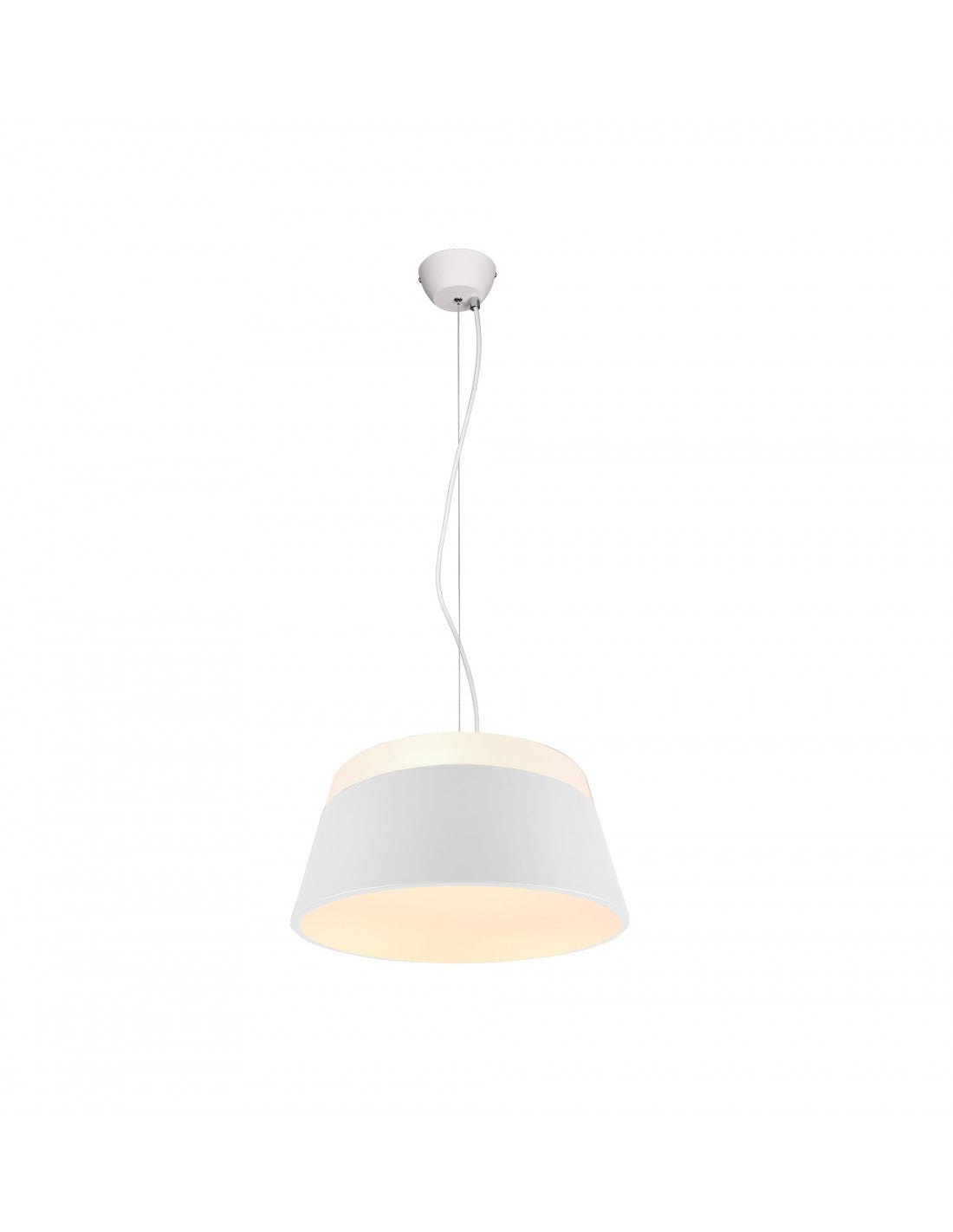 Suspension Baroness Blanche Ø45cm Double Lumière Trio Luminaire