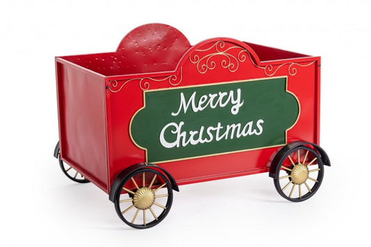 Joyeux Noël Wagon de train rouge-vert