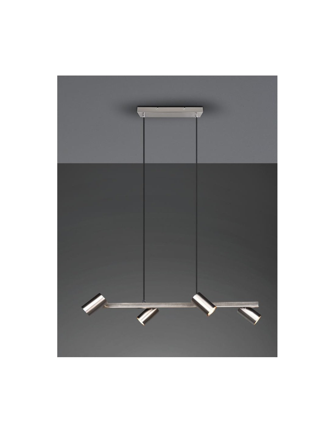 Suspension 4 Spots Orientables GU10 Marley Nichel Trio Lighting