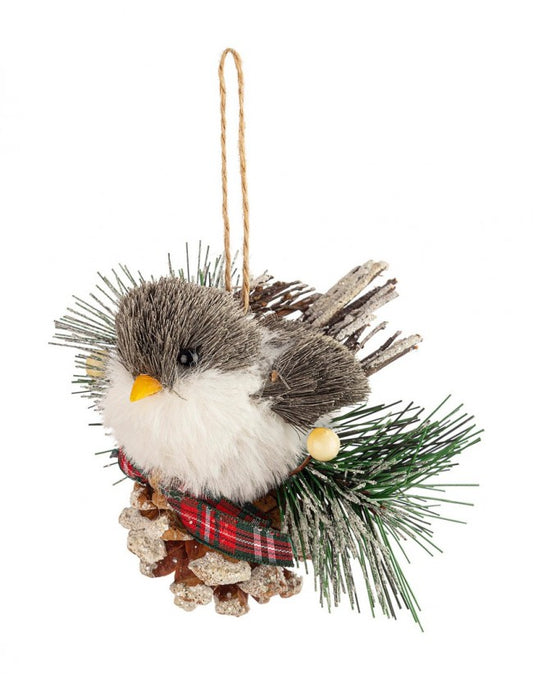 12x Pendentif oiseau gris écossais C