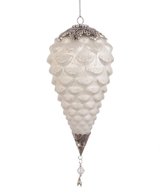 4x Vt Fascinate Pine Cone Suspension Blanc D140