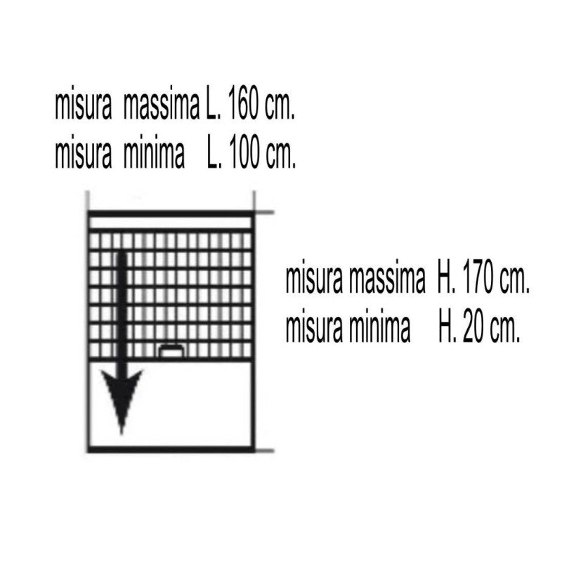 Moustiquaire verticale enroulable IRS-CE 160x170 cm Blanc
