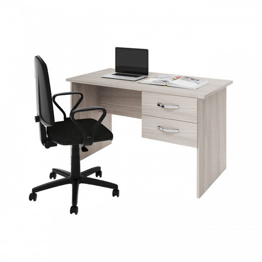 Bureau de chambre Olmo 2 tiroirs en bois mélaminé 119x64xH.75 cm