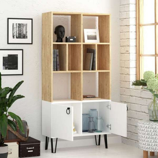Bibliothèque Bene avec portes en chêne blanc