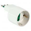 Adaptateur de prise asymétrique à faible encombrement, prise 2P T 10A