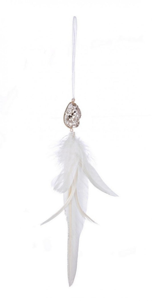 4x Suspension Plume Blanche H25