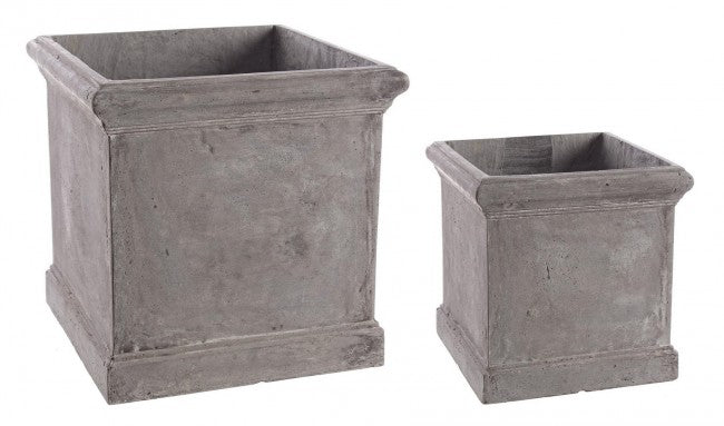 Set2 P.Cement Qu Vase Gris
