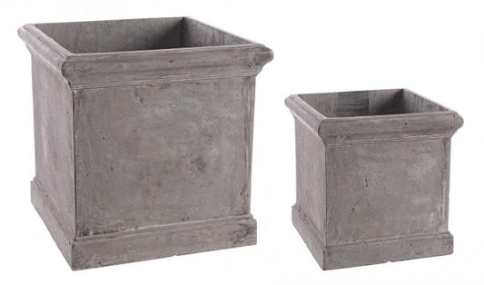 Set2 P.Cement Qu Vase Gris