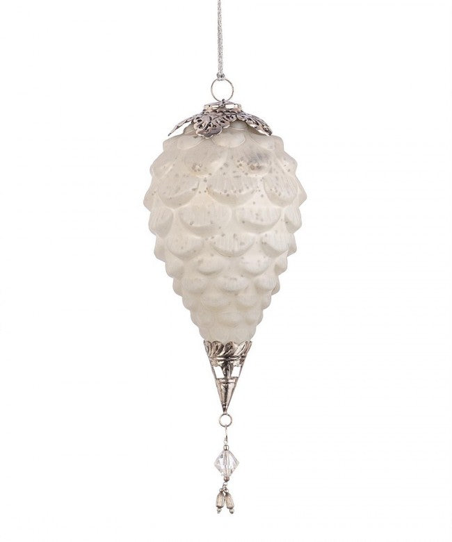 6x Vt Fascinate Pine Cone Suspension Blanc D110