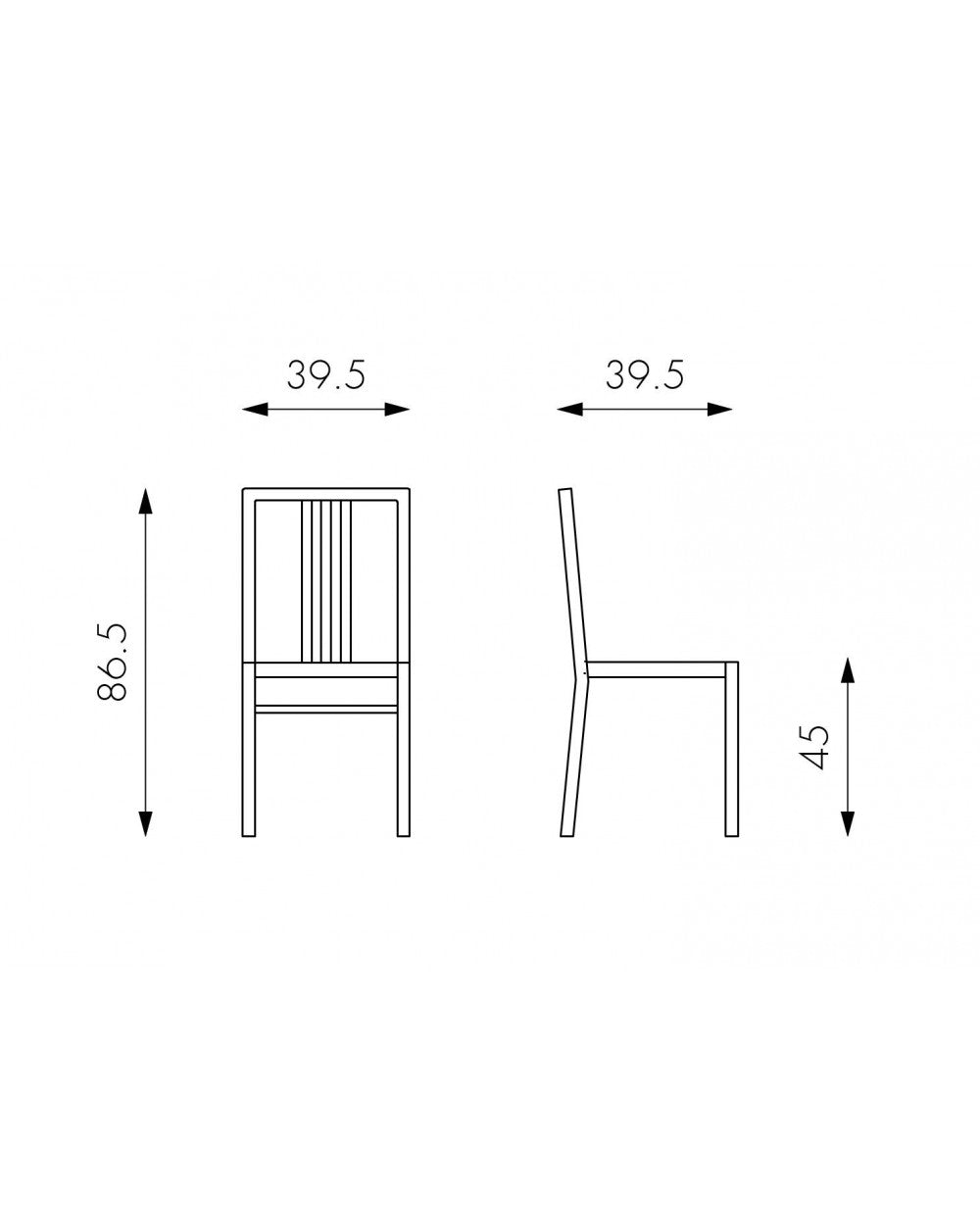 2x Chaise en bois laqué - Mina