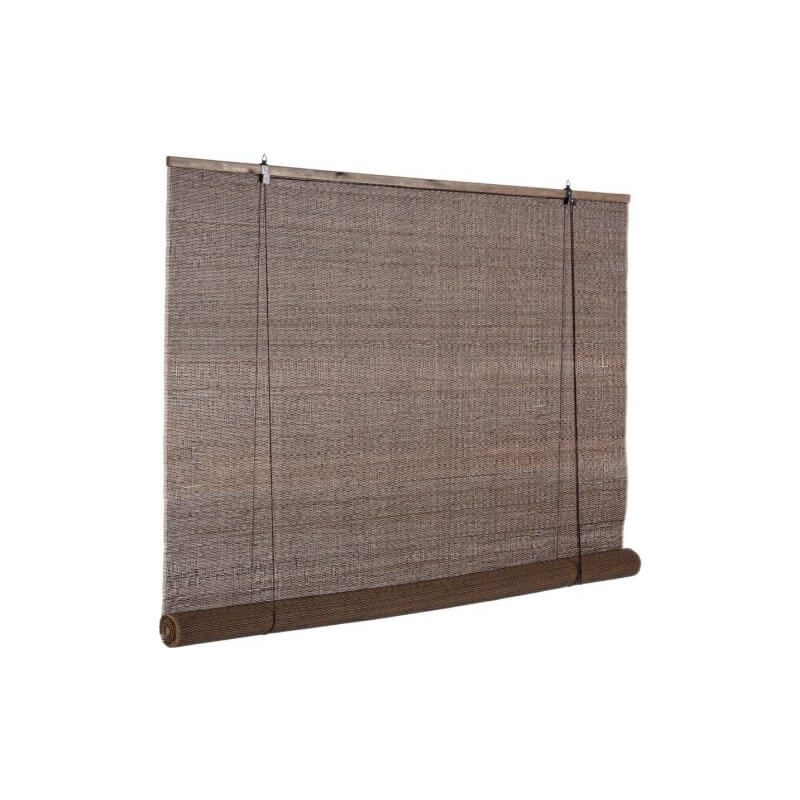 Rideau Dora en bambou marron foncé 150x260cm
