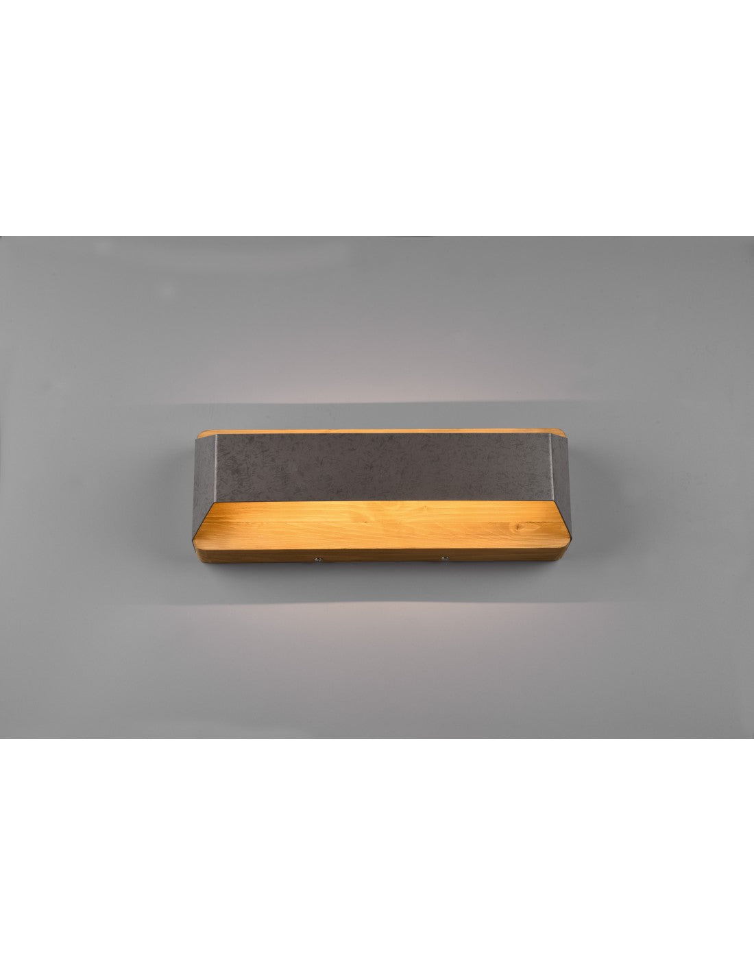 Applique Rectangulaire Double Émission LED Arino Bois Nickel Trio Lighting