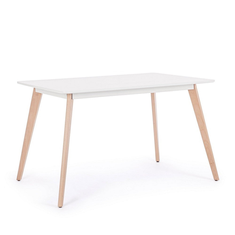 Table en bois blanc Michelangelo 120 x 80 cm