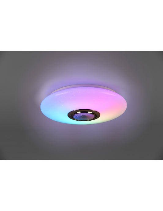 Plafonnier LED moderne RGBW Bluetooth musique blanc Trio éclairage