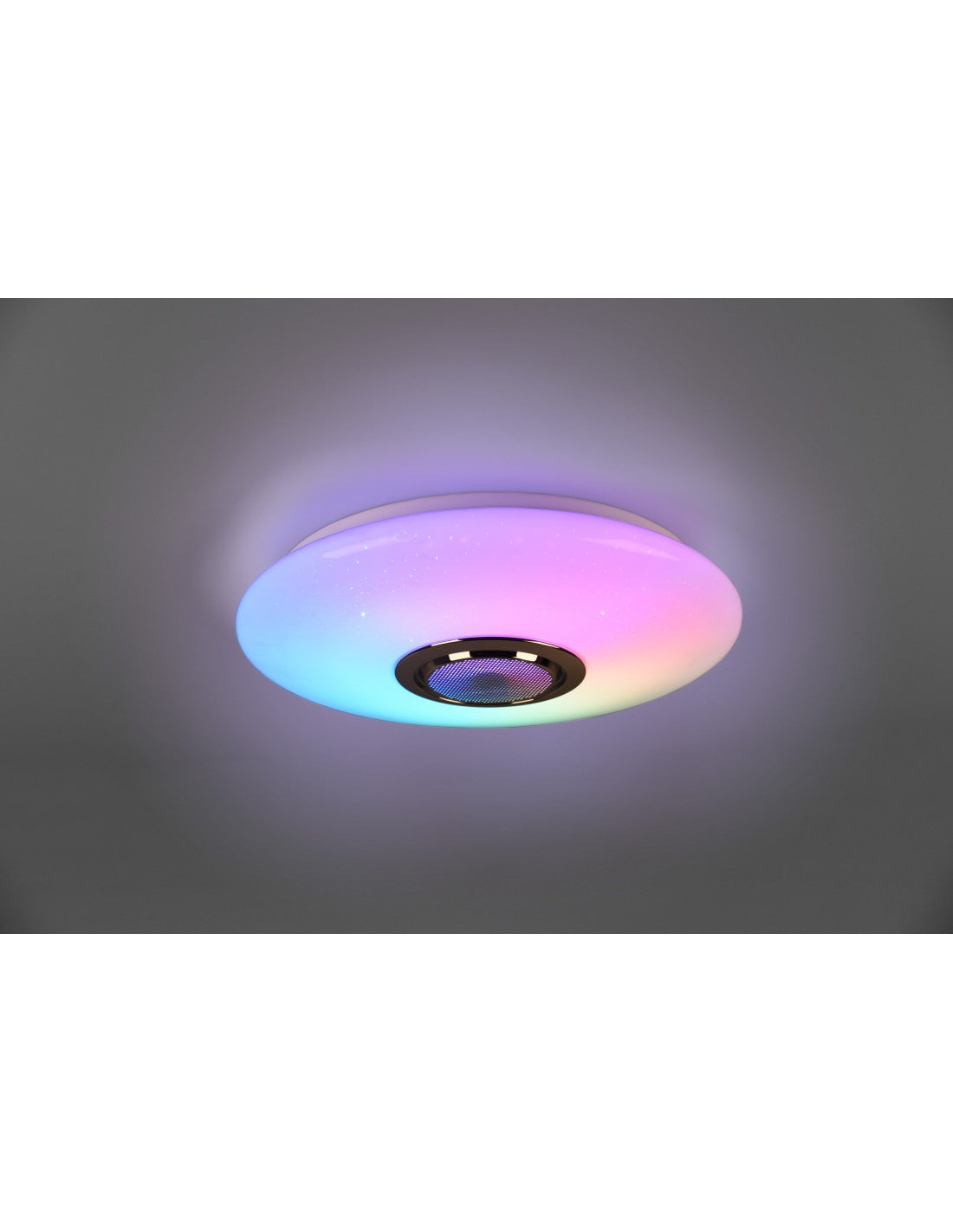 Plafonnier LED moderne RGBW Bluetooth musique blanc Trio éclairage