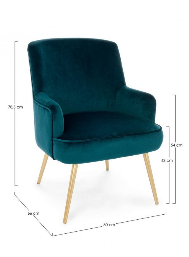 Fauteuil Clelia effet velours profond