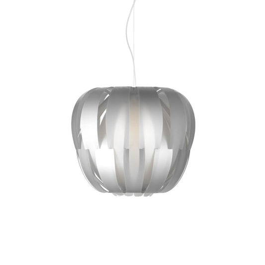 Suspension 2 Lumières Argent en Métal Chromé Cm. 60x54h
