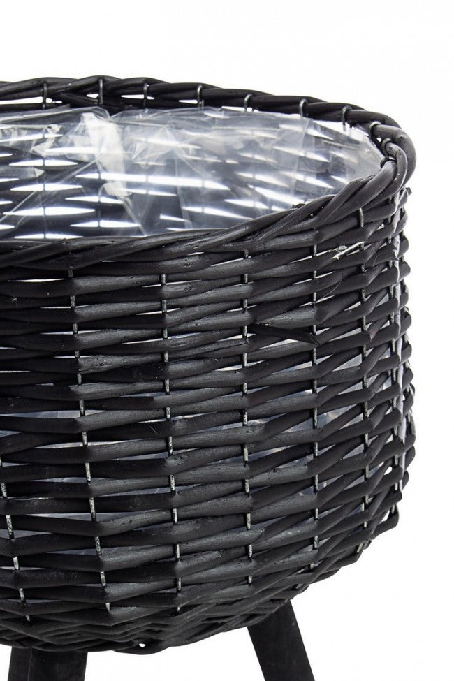 4x Set3 C. Vase trépied noir